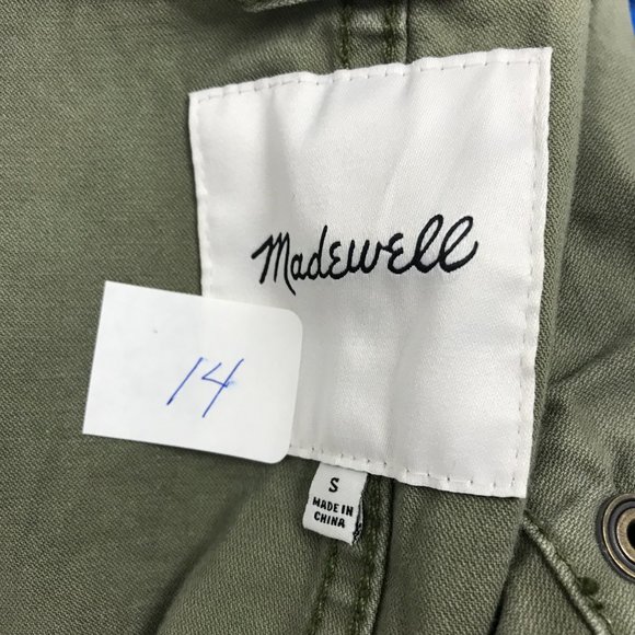MADEWELL Jacket Anorak Pockets Cotton Safari Shacket Women S Green NEW - Picture 9 of 9